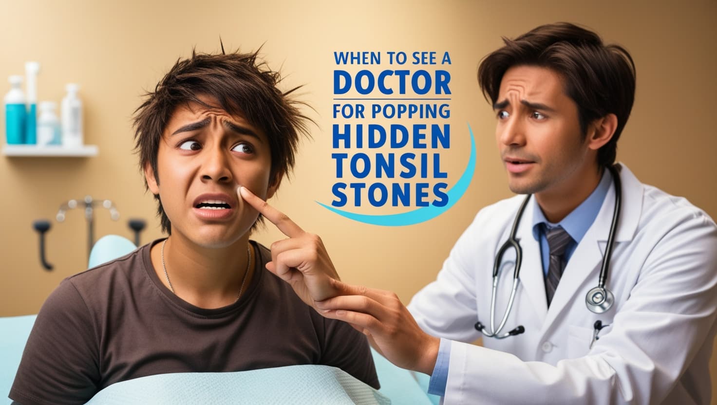 When to see a doctor for popping hidden tonsil stones